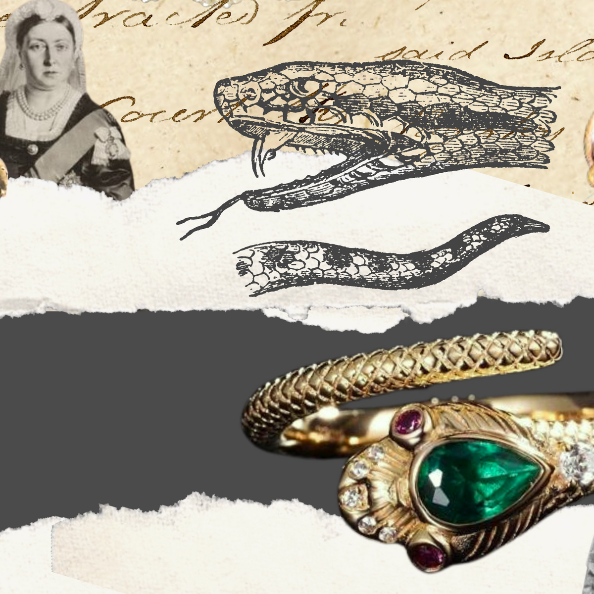 Queen victoria snake ring discount