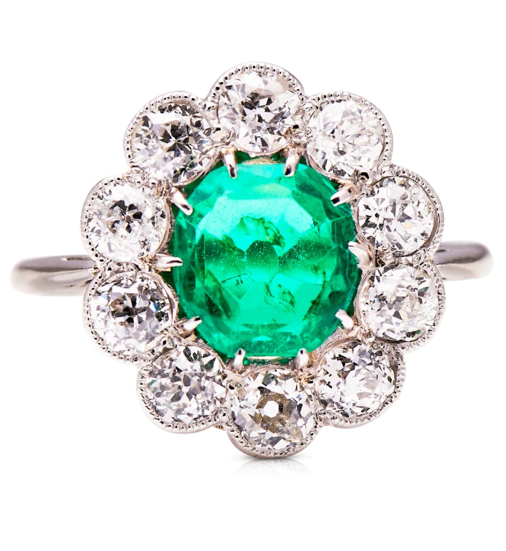 Vintage &amp; antique emerald green engagement rings - 25+ handpicked rings ...