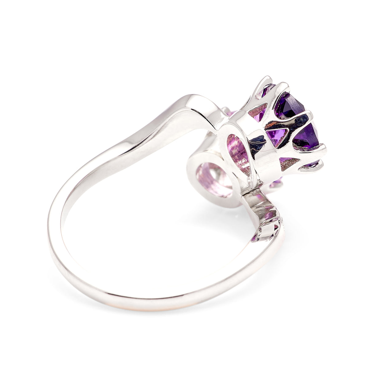 Vintage amethyst toi et moi ring