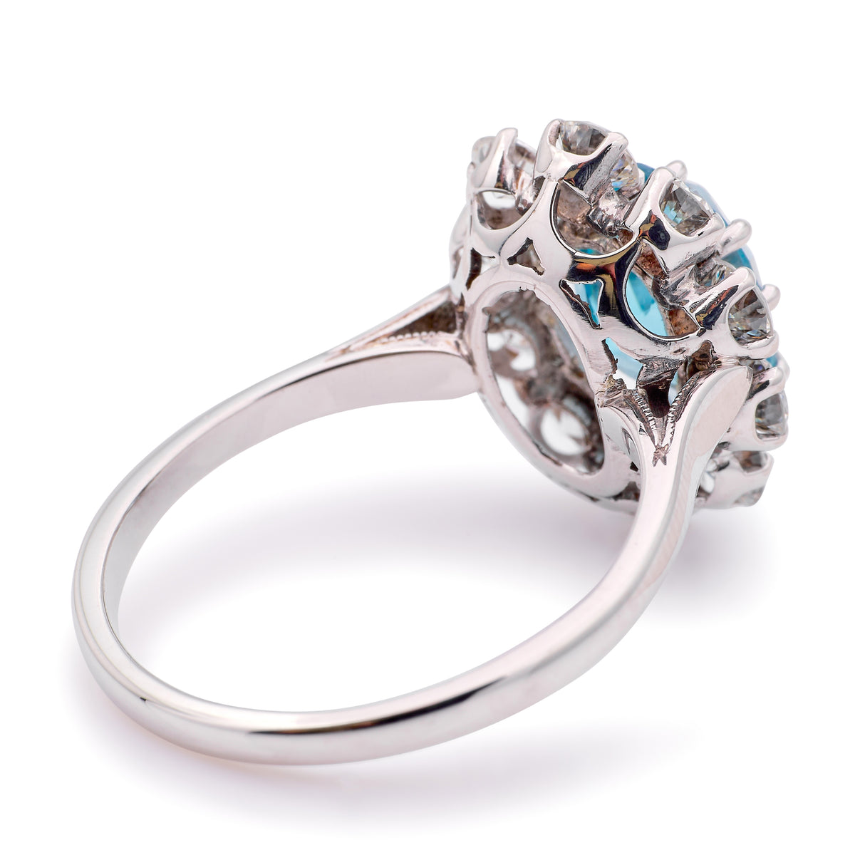 Vintage, zircon & diamond cluster ring