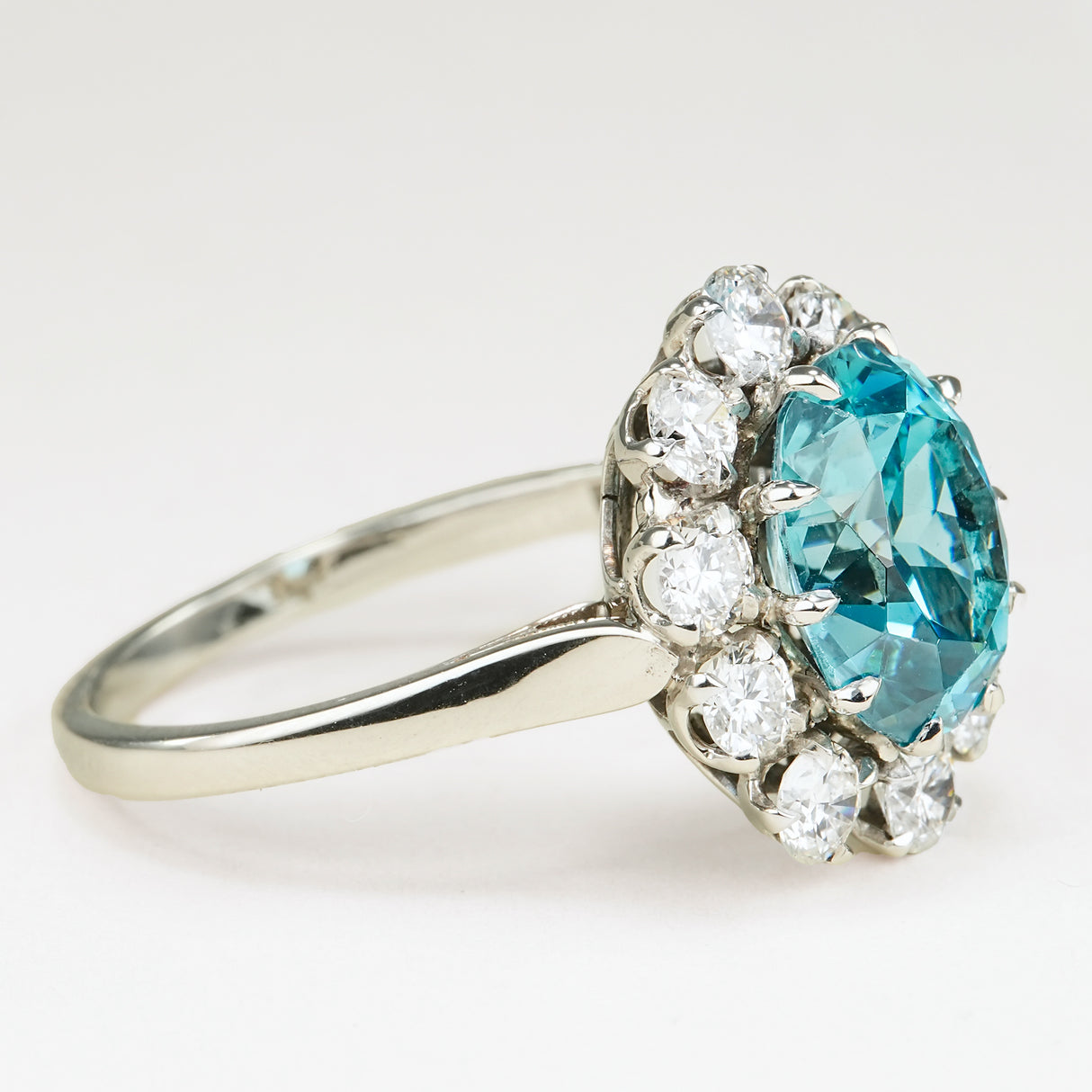 Vintage, zircon & diamond cluster ring