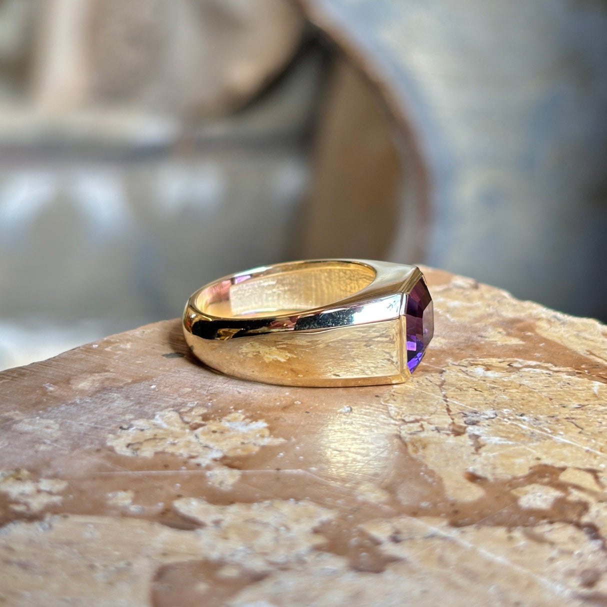 Vintage, amethyst chunky band