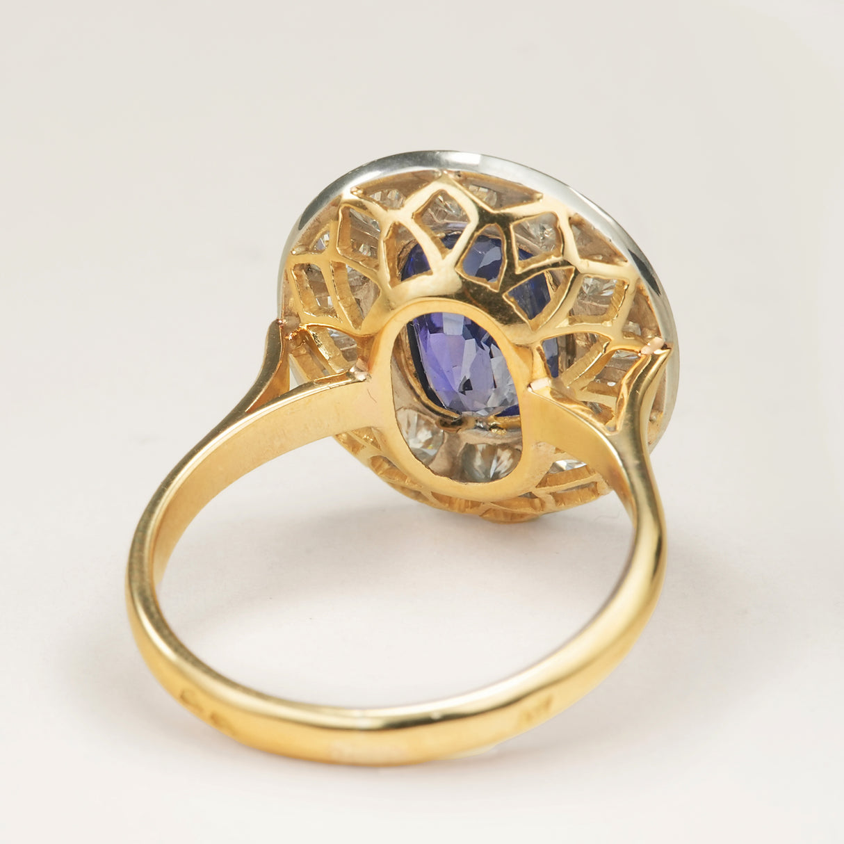 Vintage, 1980s French sapphire & diamond cluster ring