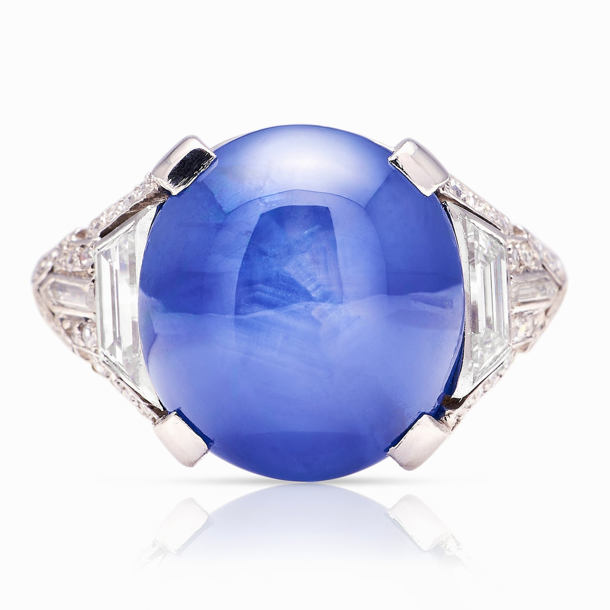 Vintage, Art Deco sapphire & diamond three-stone ring