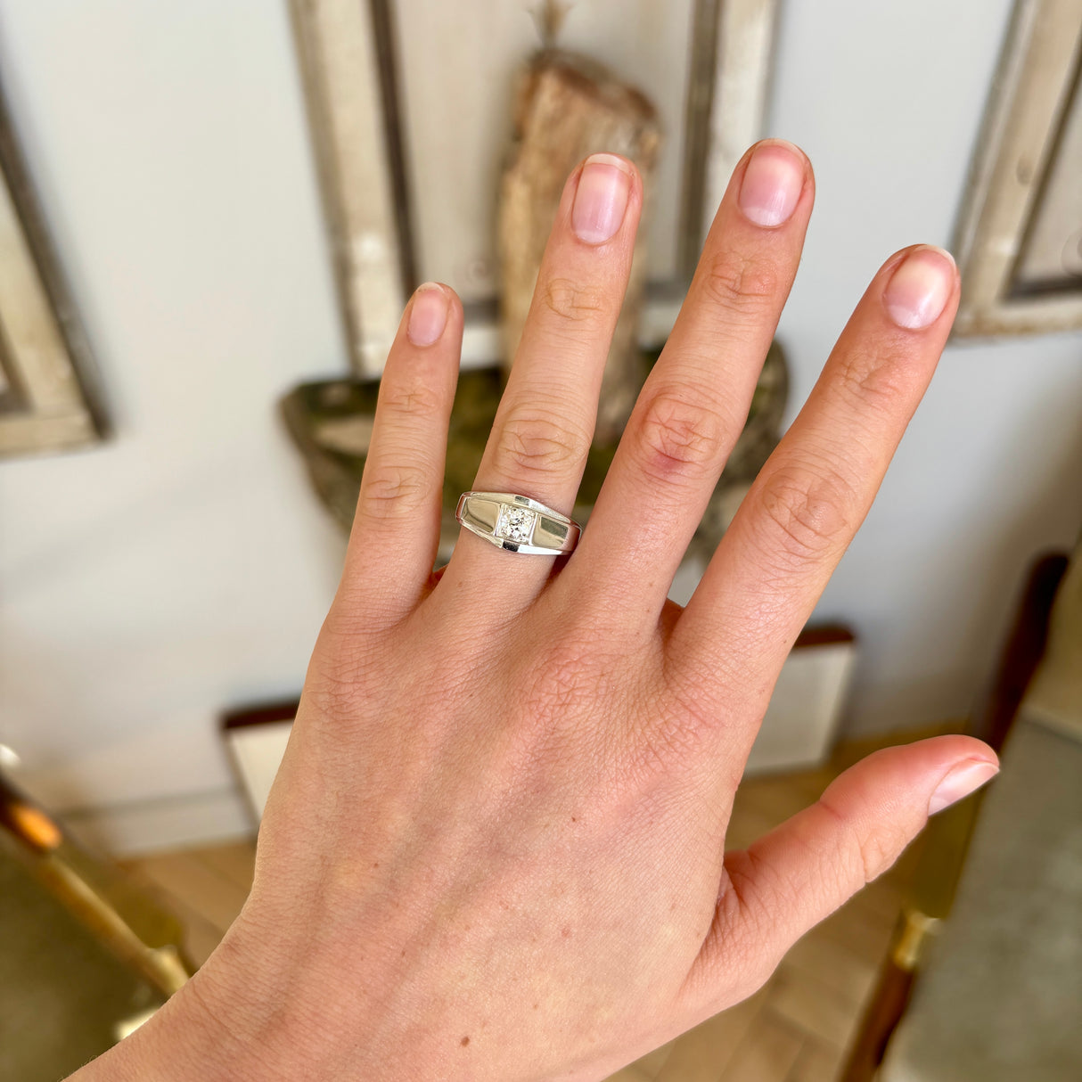 Vintage, Art Deco single-stone old diamond ring