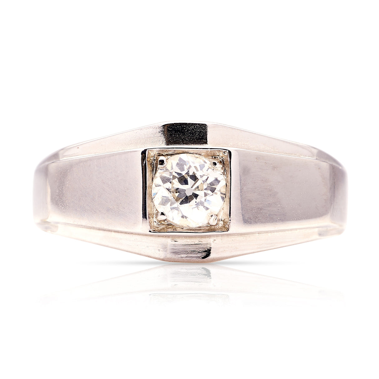 Vintage, Art Deco single-stone old diamond ring