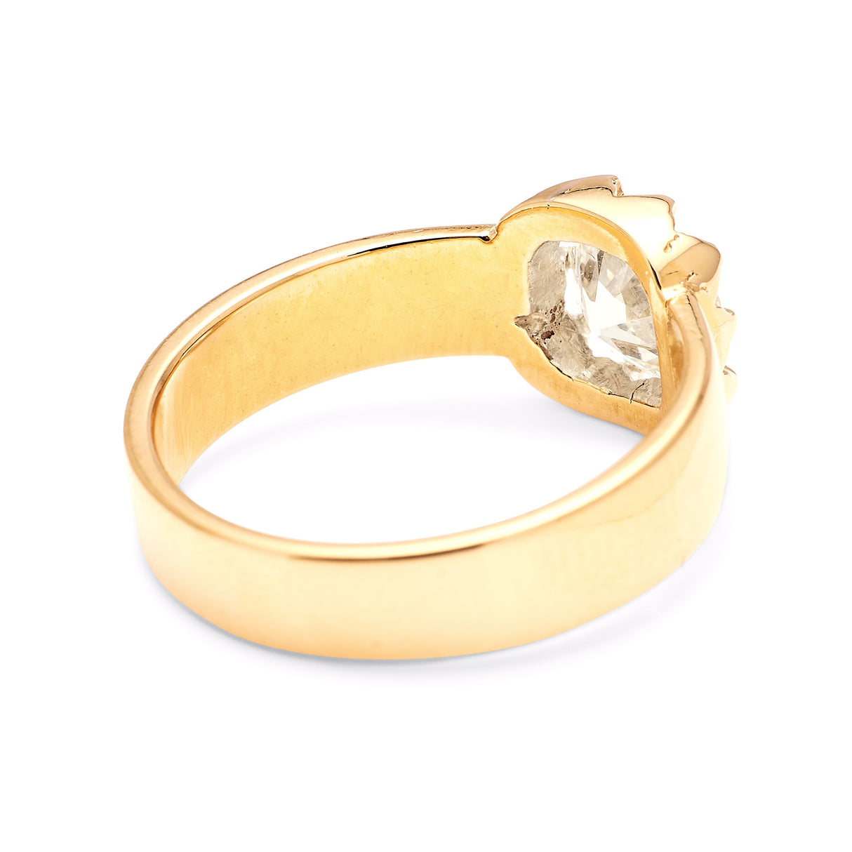 Antique, Victorian solitaire diamond gypsy ring