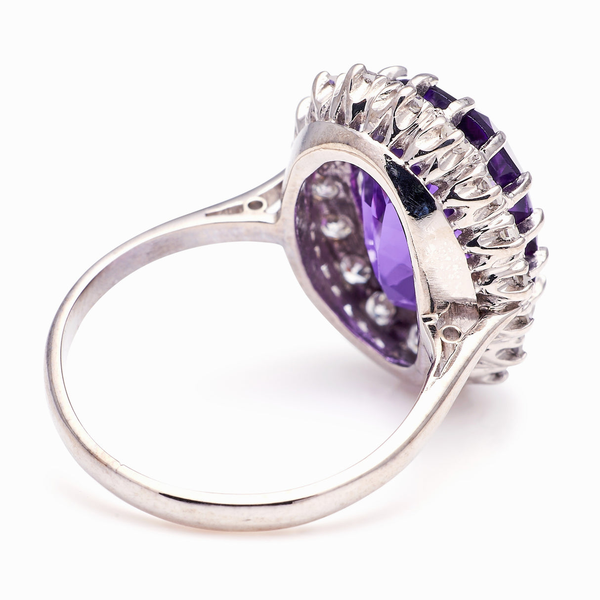Vintage, 1960s amethyst and diamond cluster ring