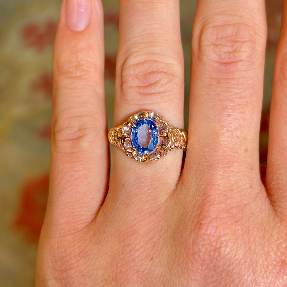 Antique, Victorian sapphire single-stone ring