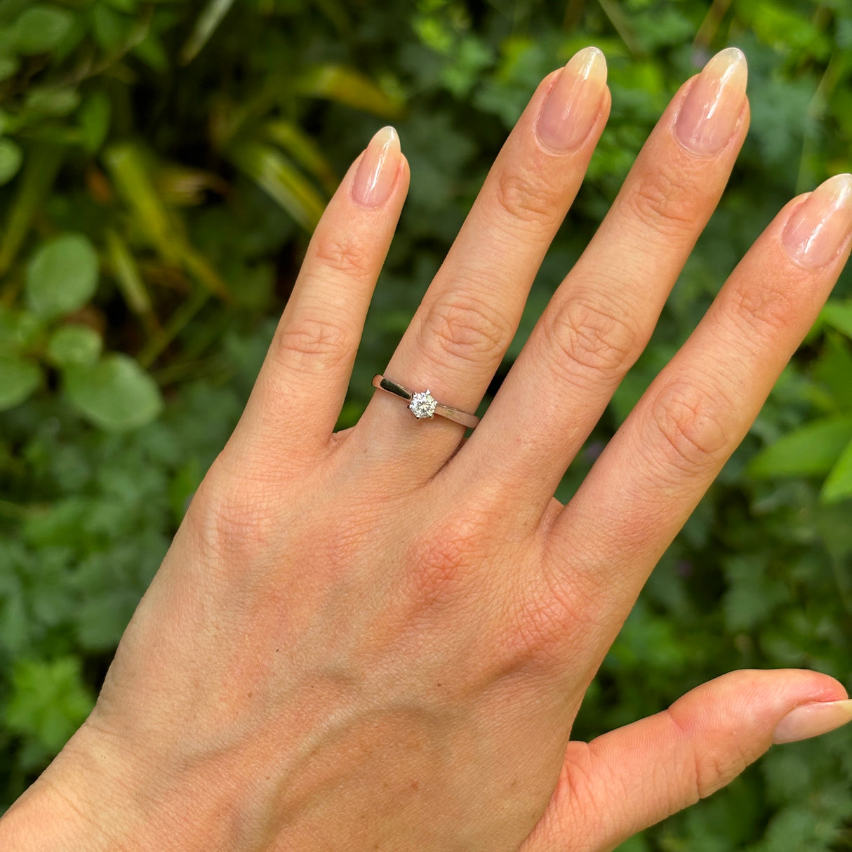 Vintage, 1990s solitaire diamond ring, platinum