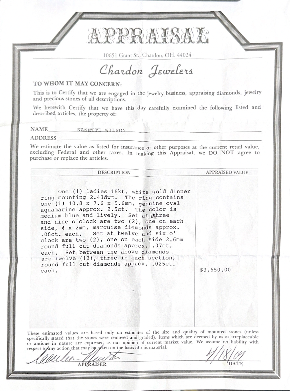 Vintage, 1950s aquamarine & diamond cluster ring