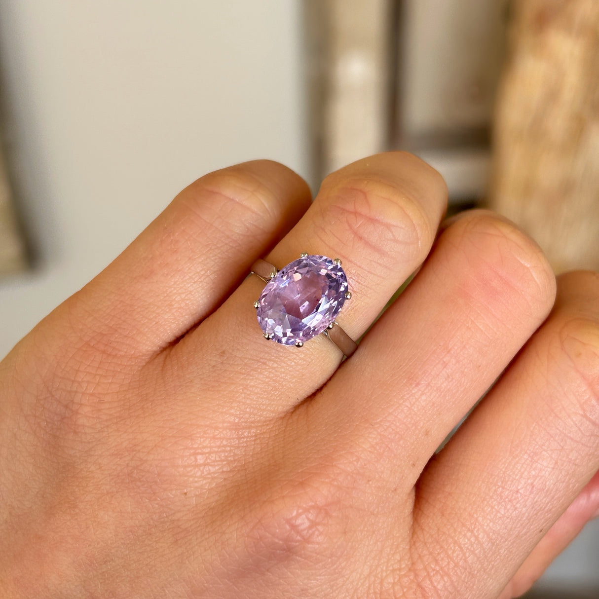 Vintage, 1940s lilac 7ct sapphire ring