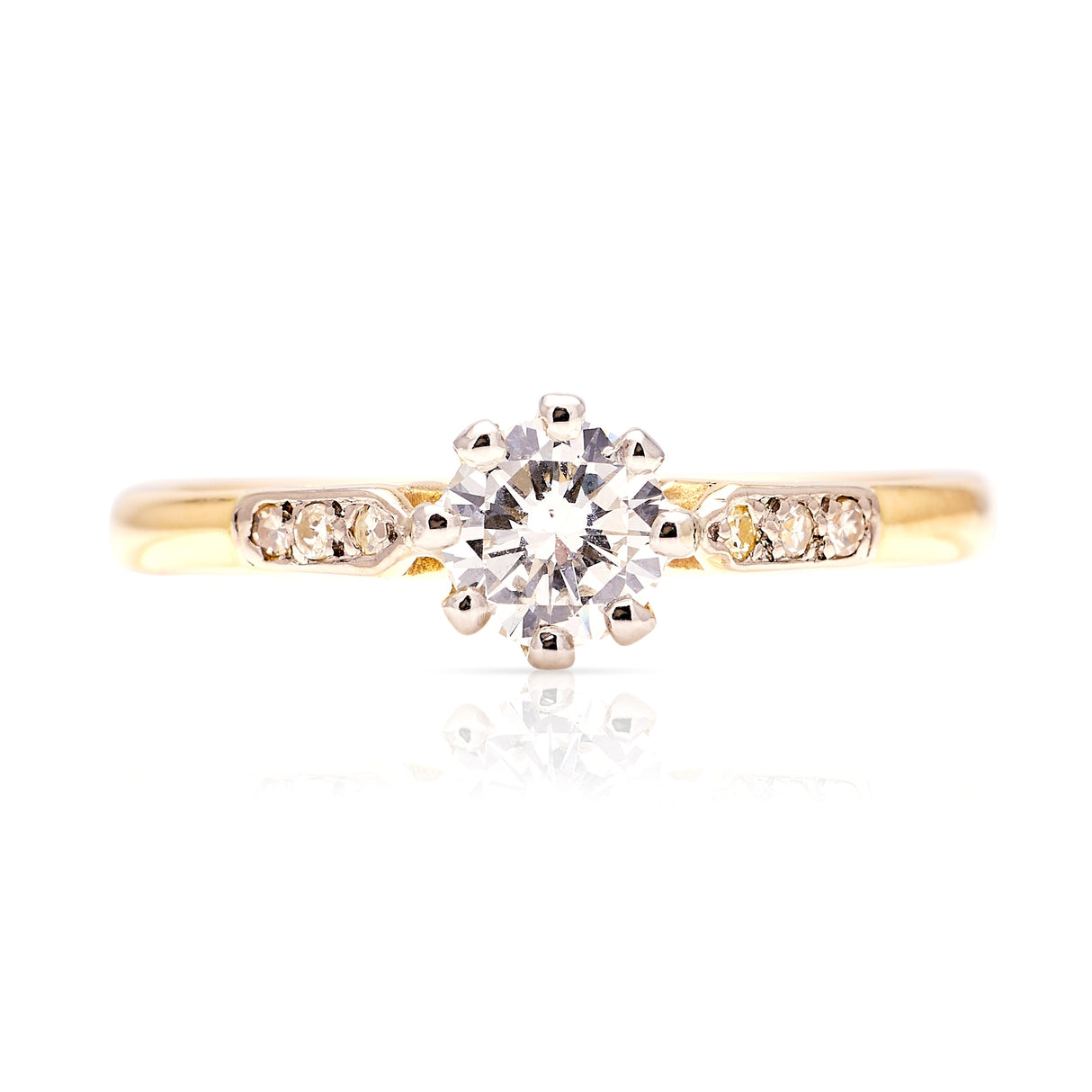 Antique, Edwardian solitaire diamond ring