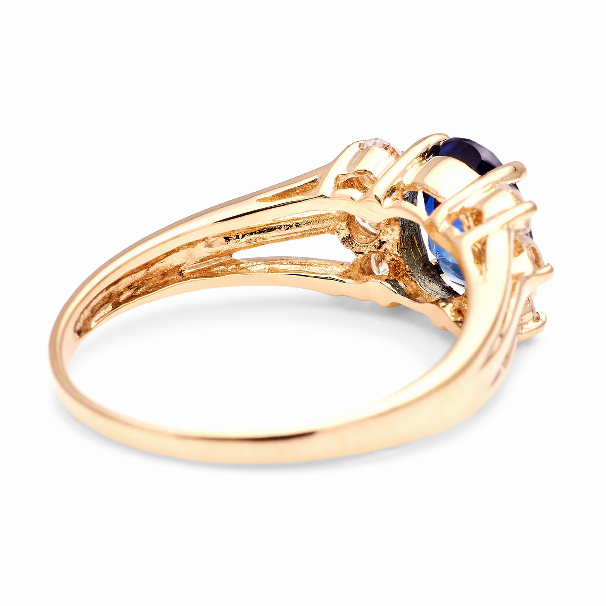 Vintage, 1970s sapphire & diamond ring
