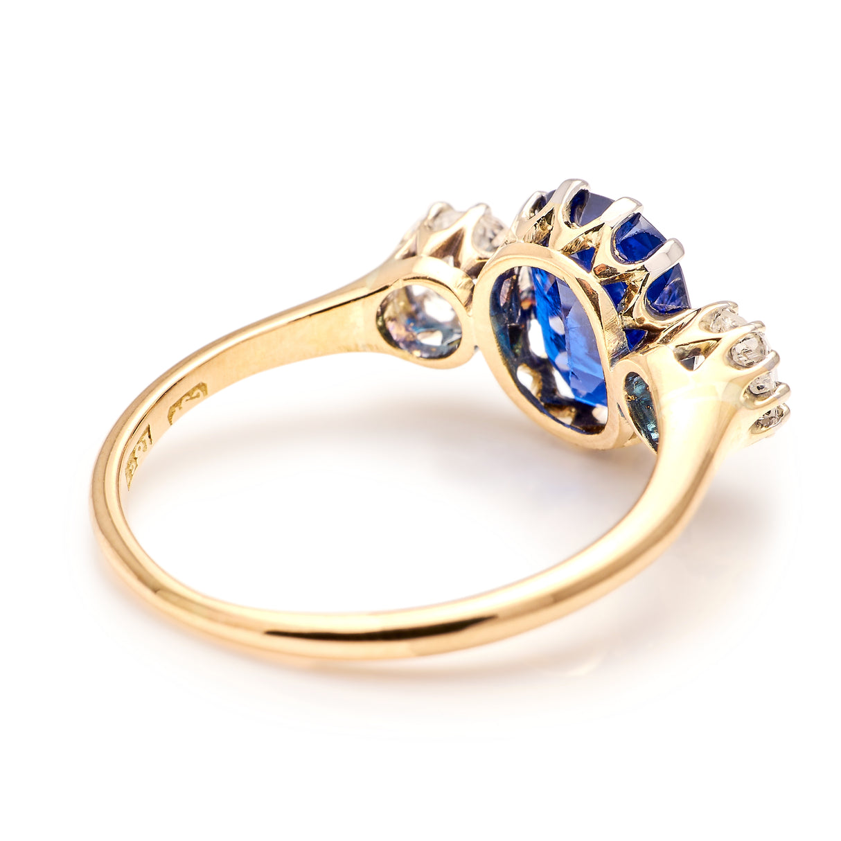 Vintage, Art Deco sapphire & diamond three-stone ring