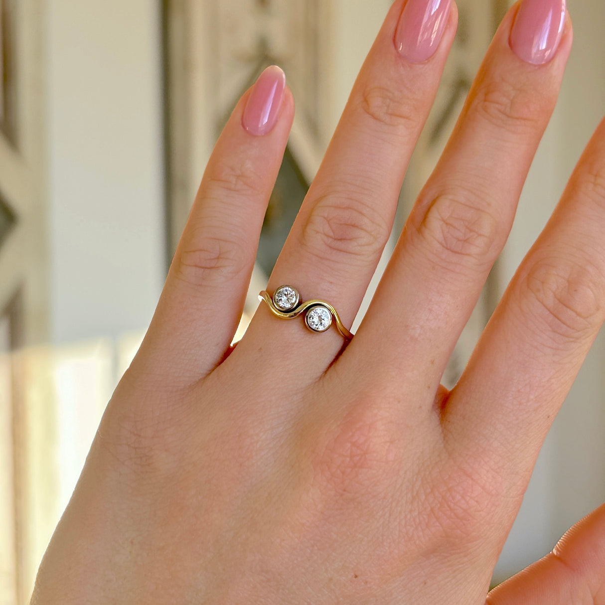 Vintage, 1950s toi et moi diamond ring