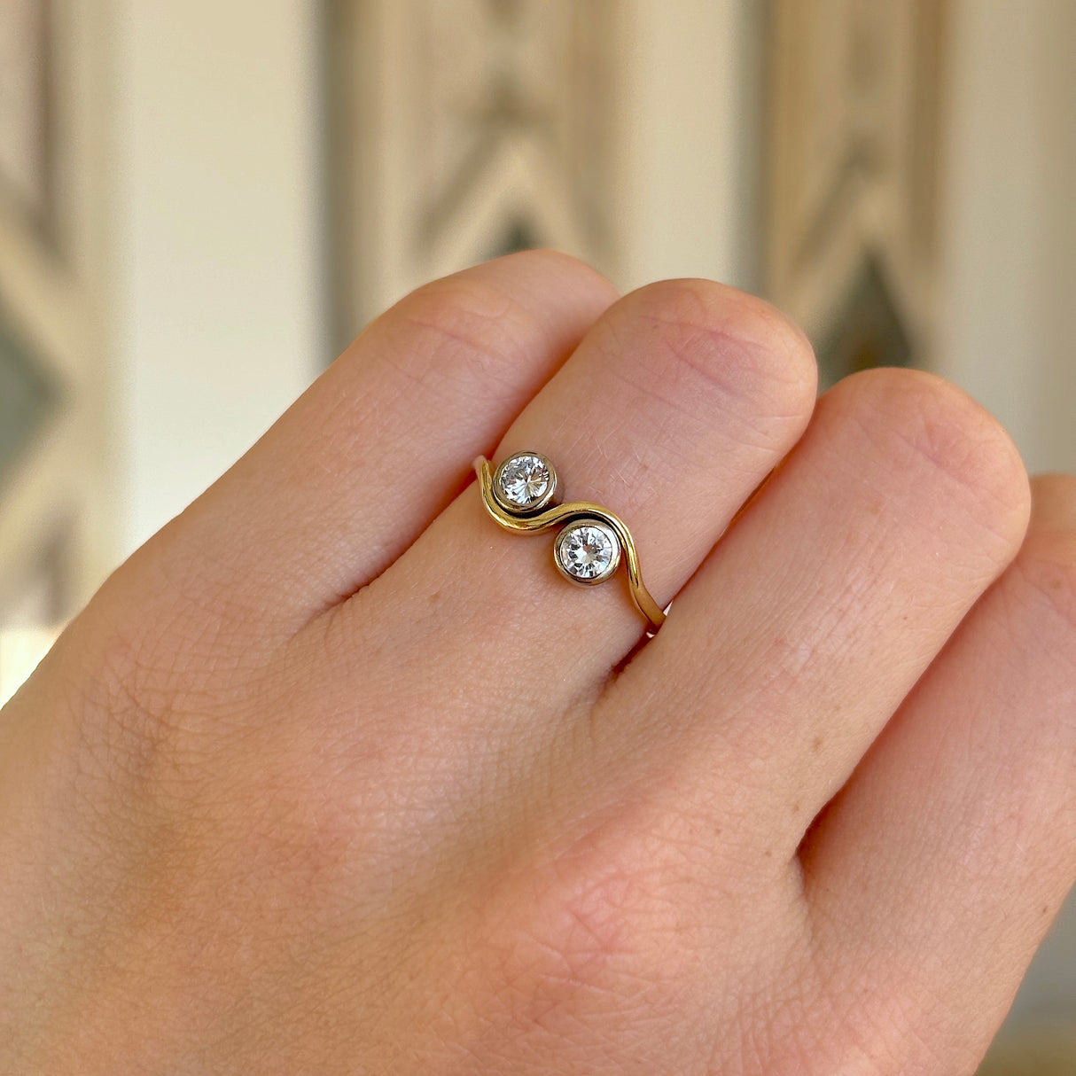 Vintage, 1950s toi et moi diamond ring