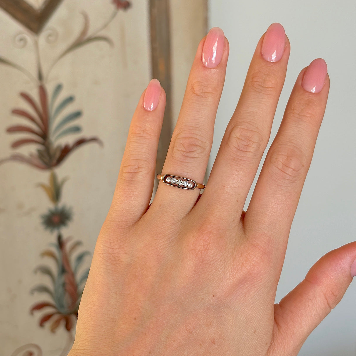 Vintage, five-stone diamond ring