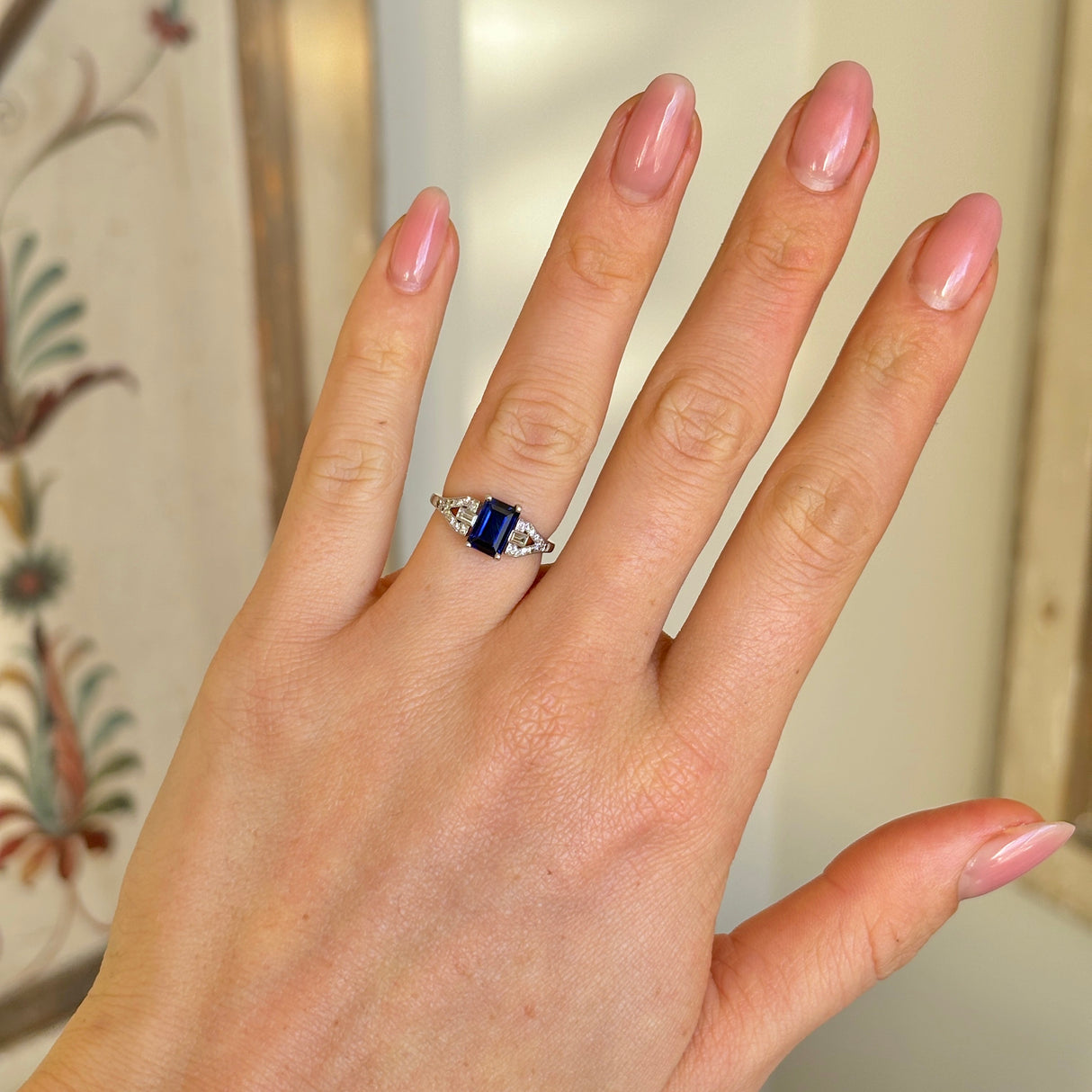 Vintage, Art Deco sapphire & diamond ring
