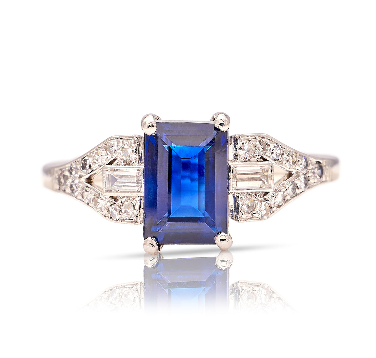Vintage, Art Deco sapphire & diamond ring