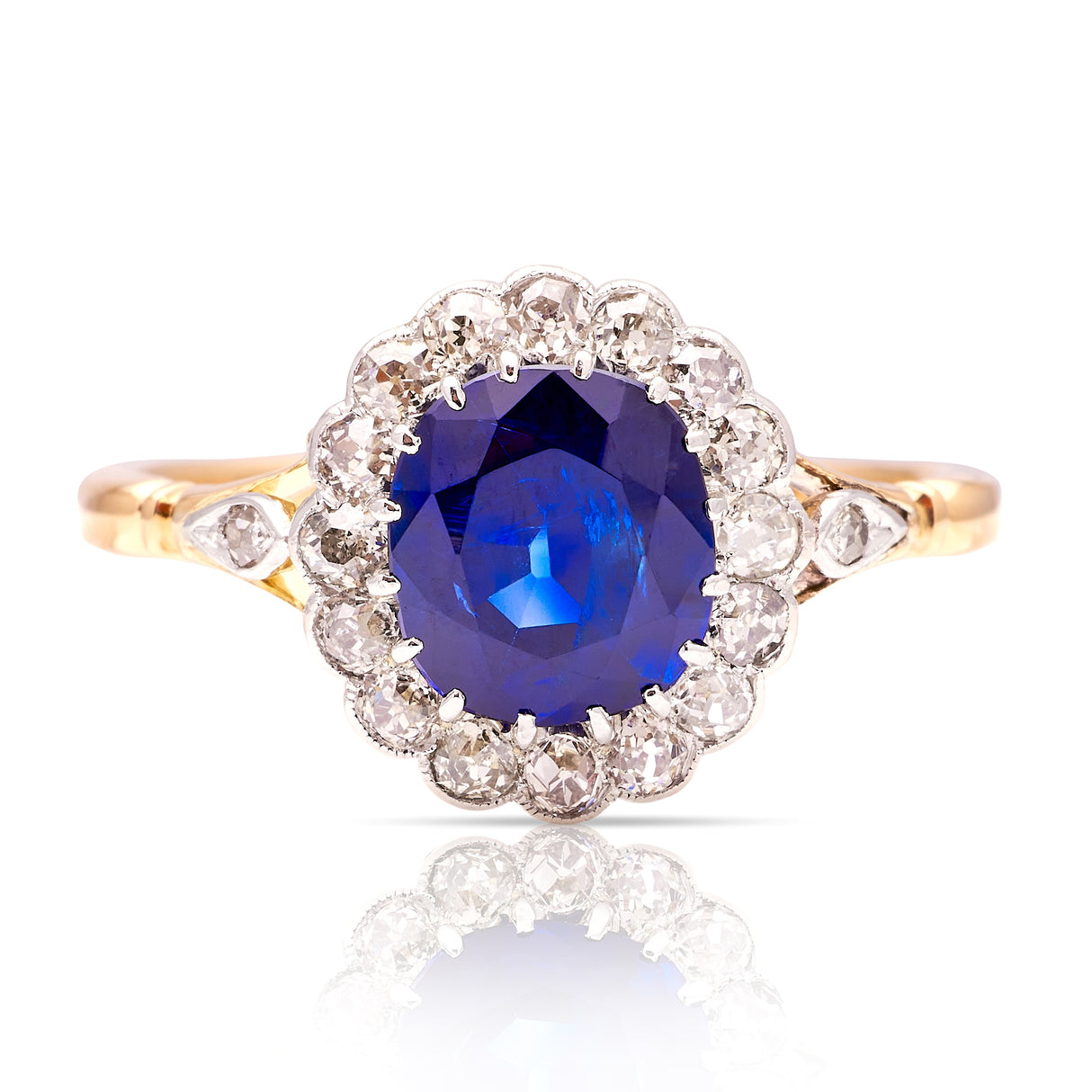Antique, Victorian sapphire & diamond cluster