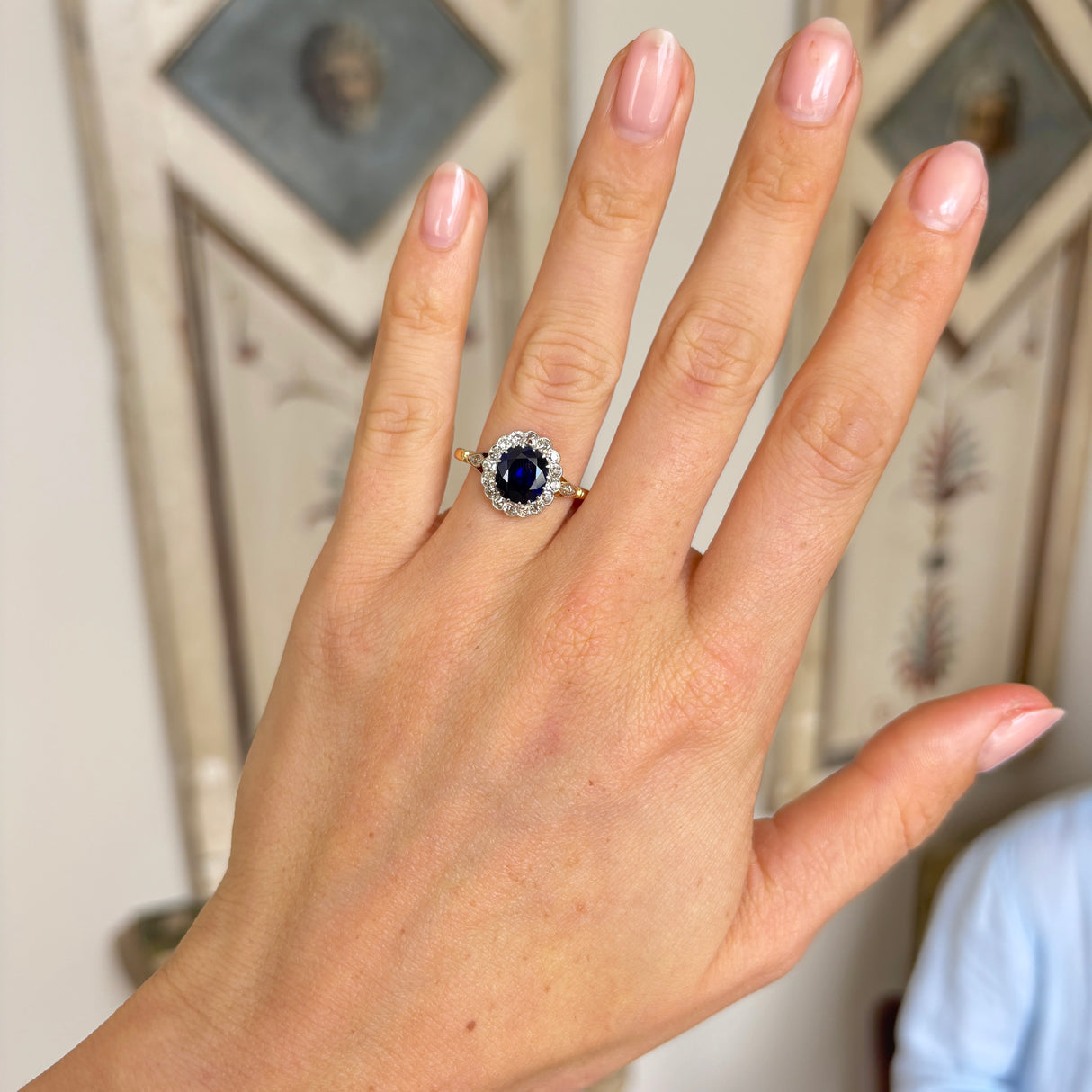 Antique, Victorian sapphire & diamond cluster