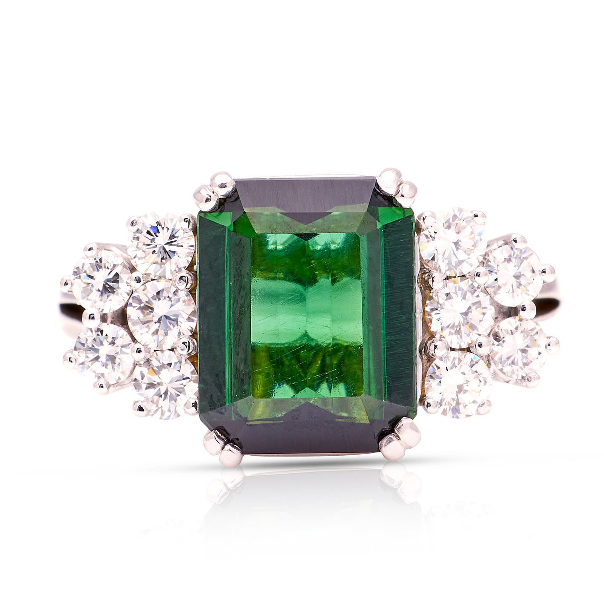 Vintage, 1960s tourmaline & diamond ring