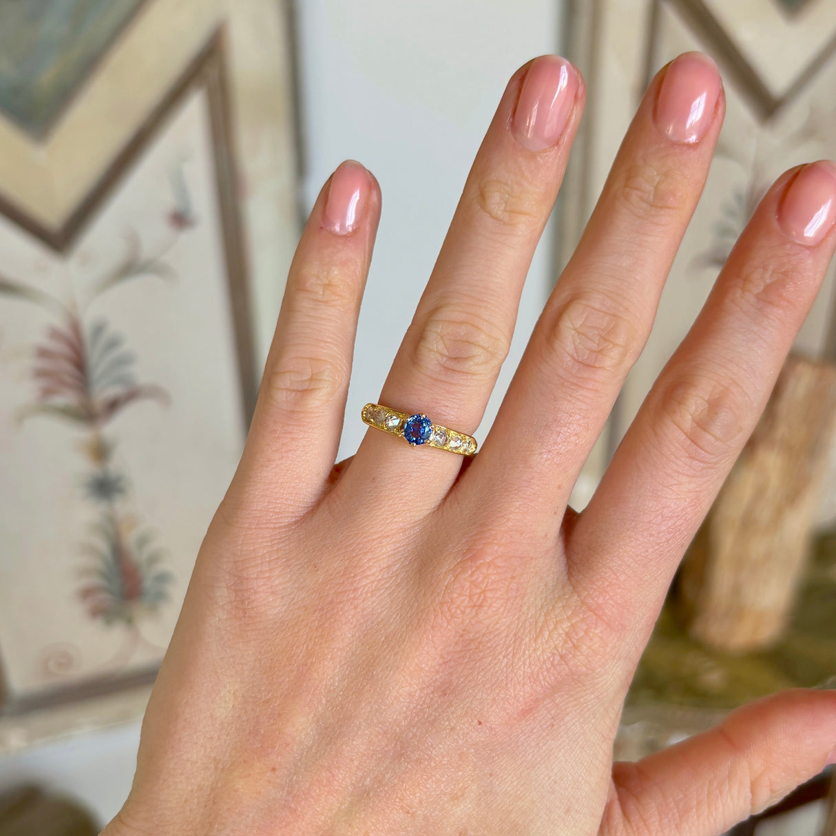 Vintage, Art Deco sapphire & diamond ring