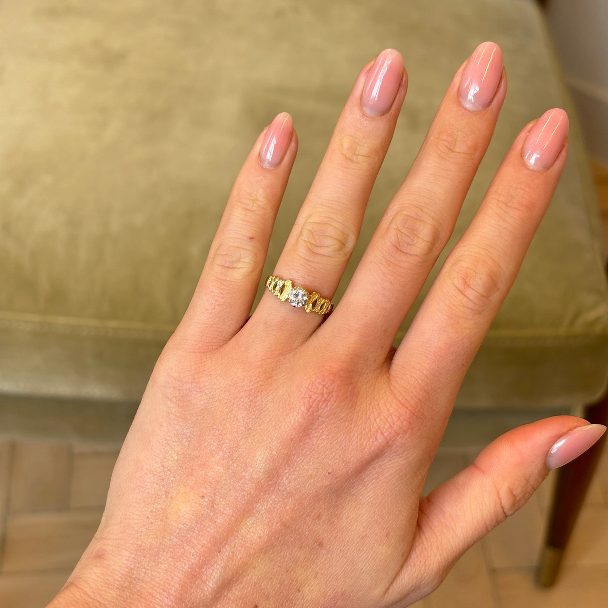 Vintage, Mid Century diamond solitaire ring