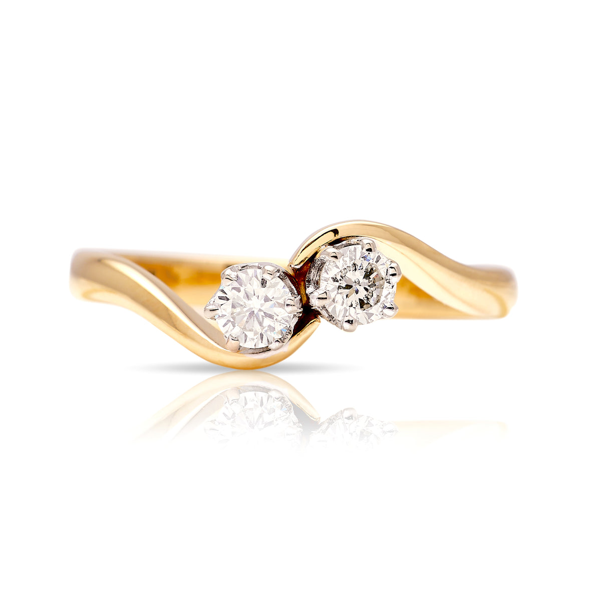 Vintage, 1990s toi et moi diamond ring