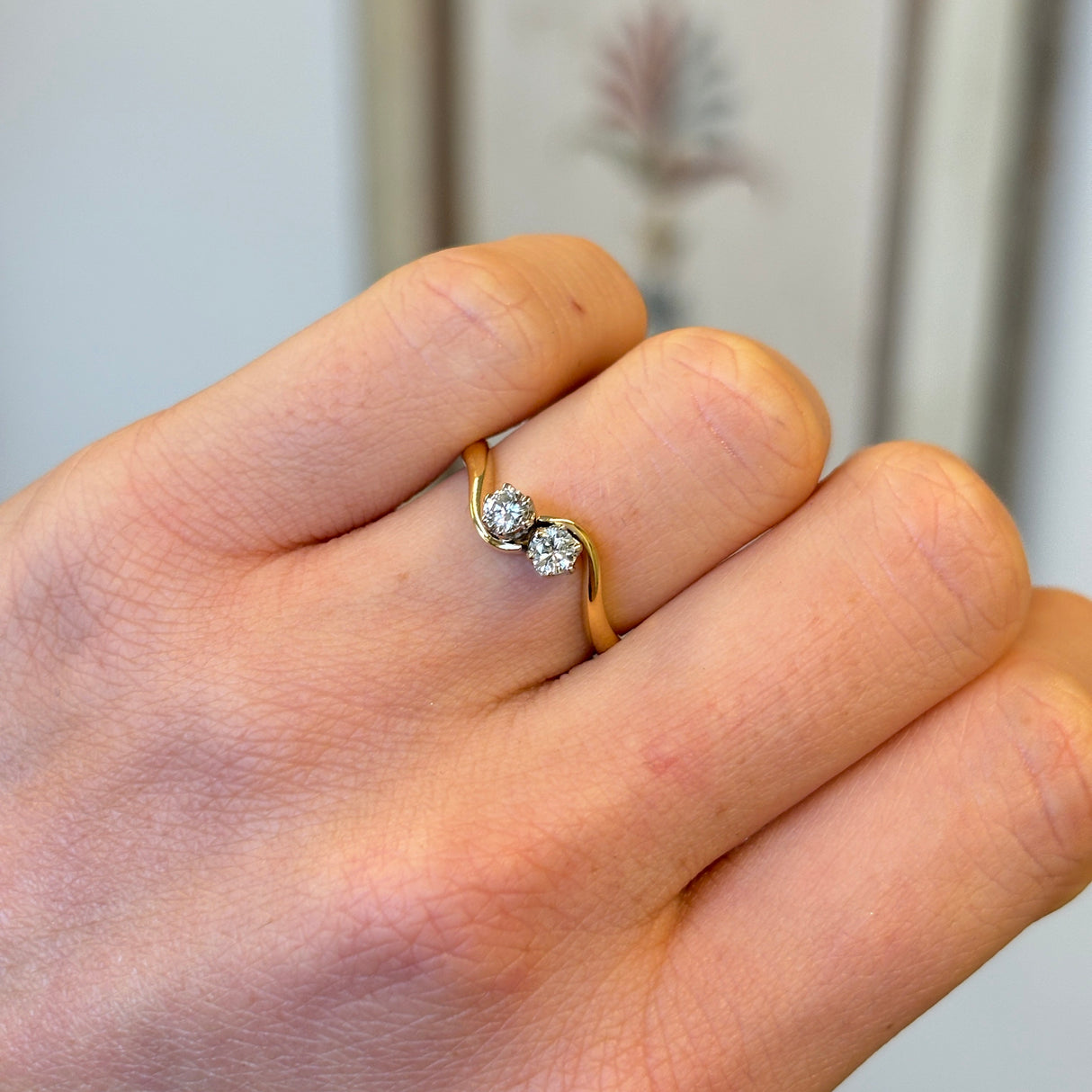 Vintage, 1990s toi et moi diamond ring