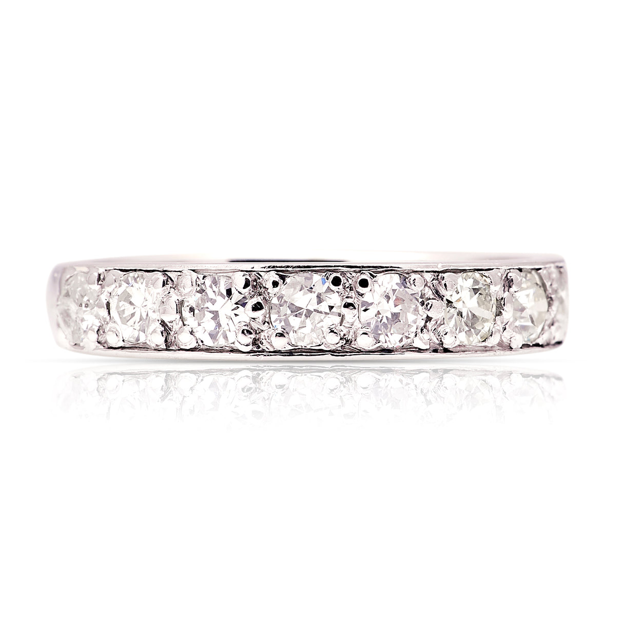 2154-Vintage, 1980s diamond half-eternity ring