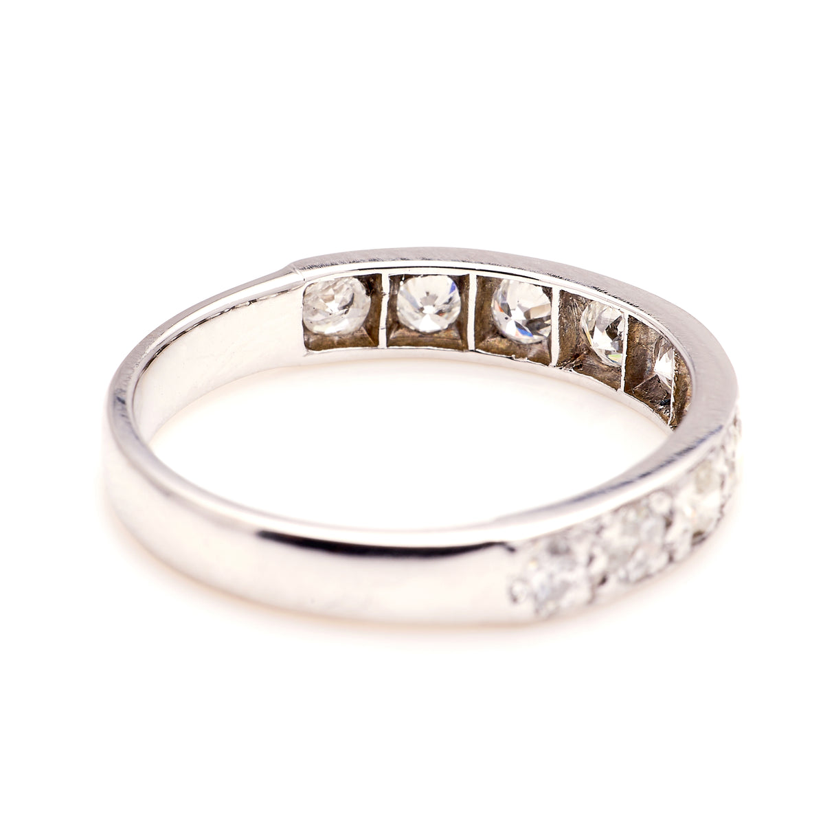 2154-Vintage, 1980s diamond half-eternity ring