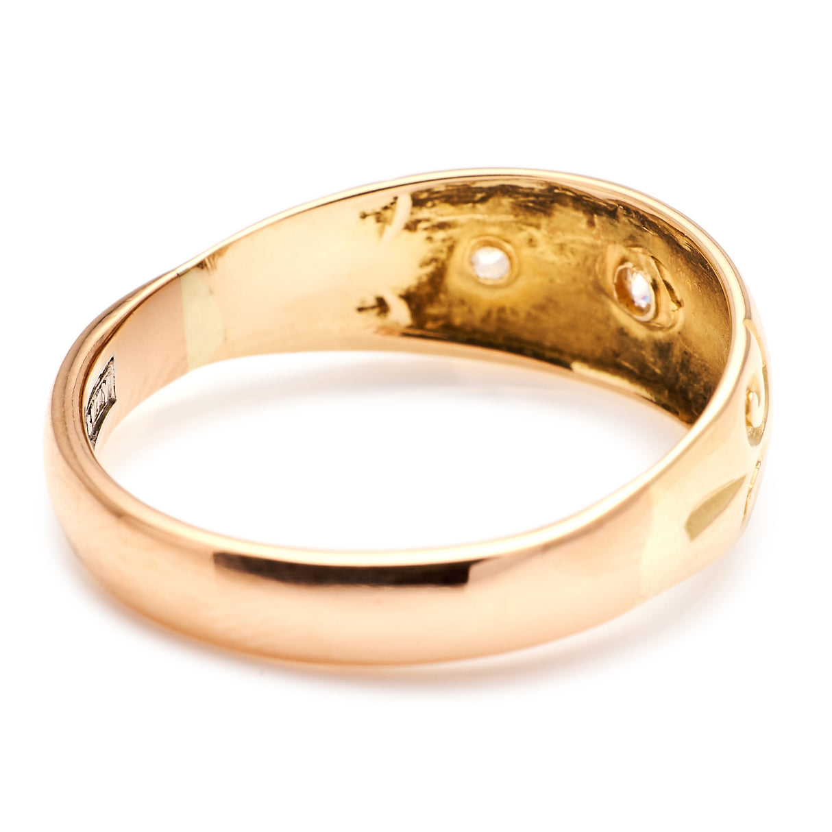 Vintage, 1950s three-stone diamond ring