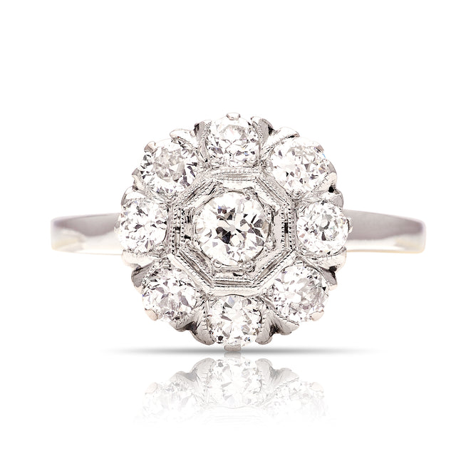 Vintage, 1930s diamond cluster ring