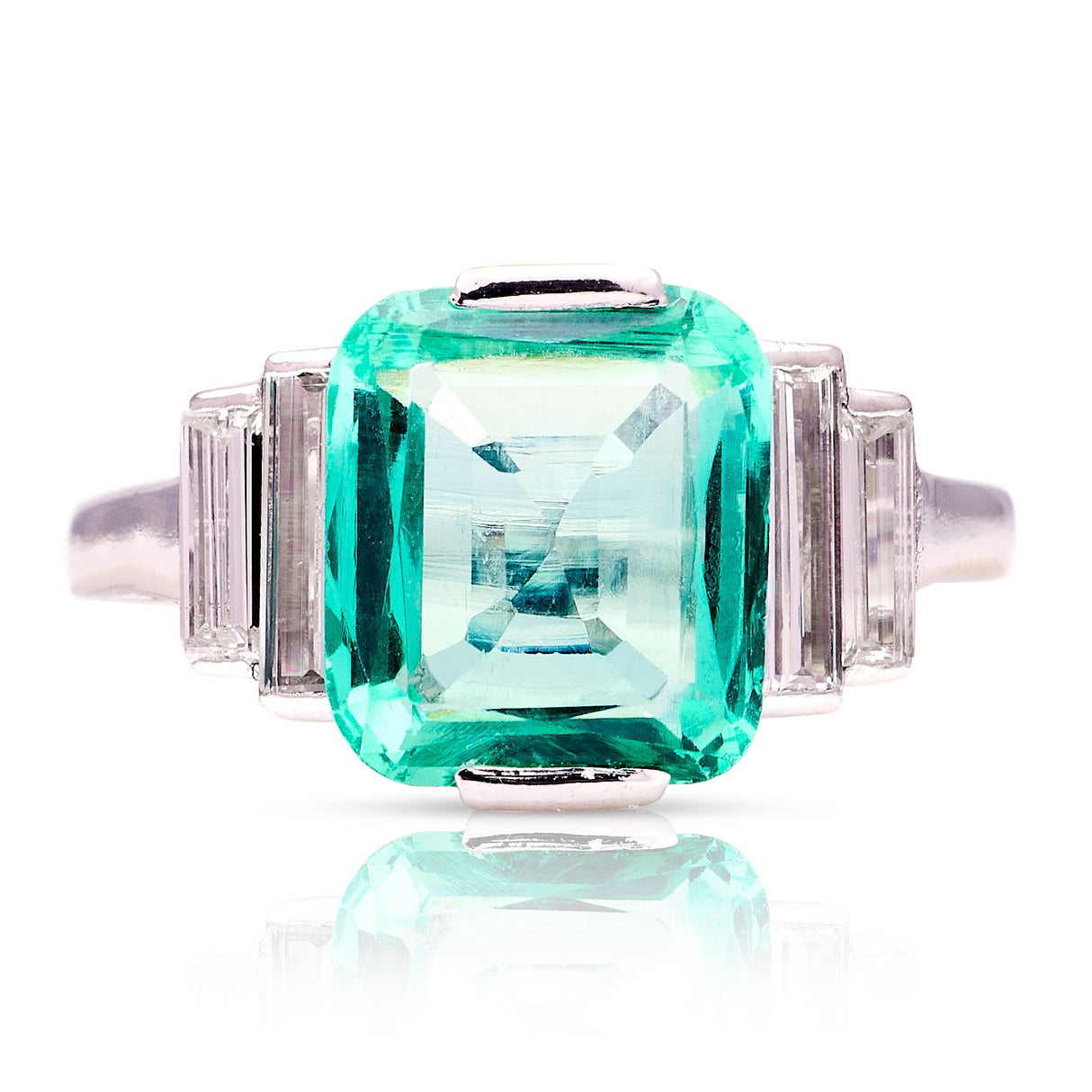 Vintage, Art Deco emerald & diamond ring