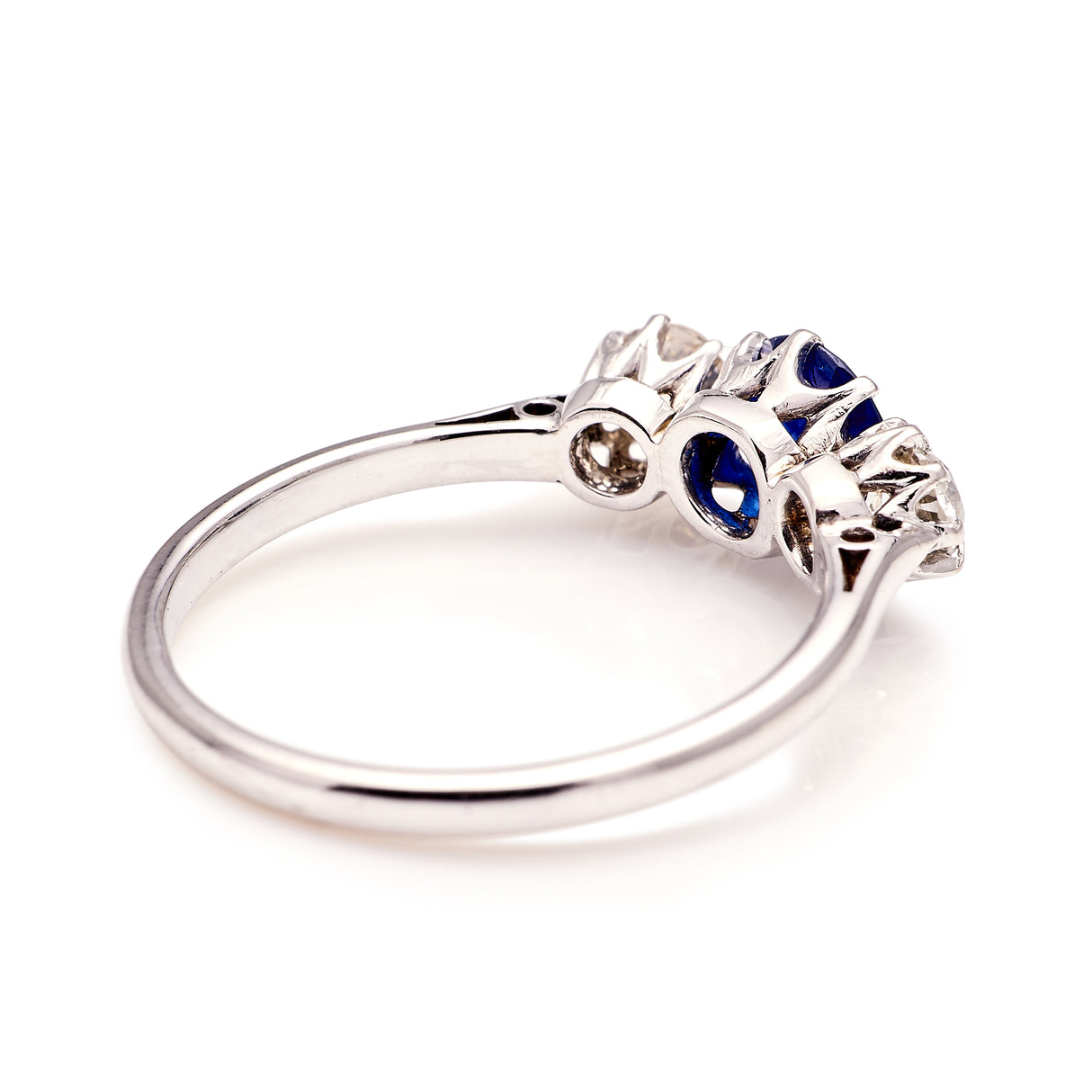 Vintage, Art Deco sapphire & diamond three-stone ring