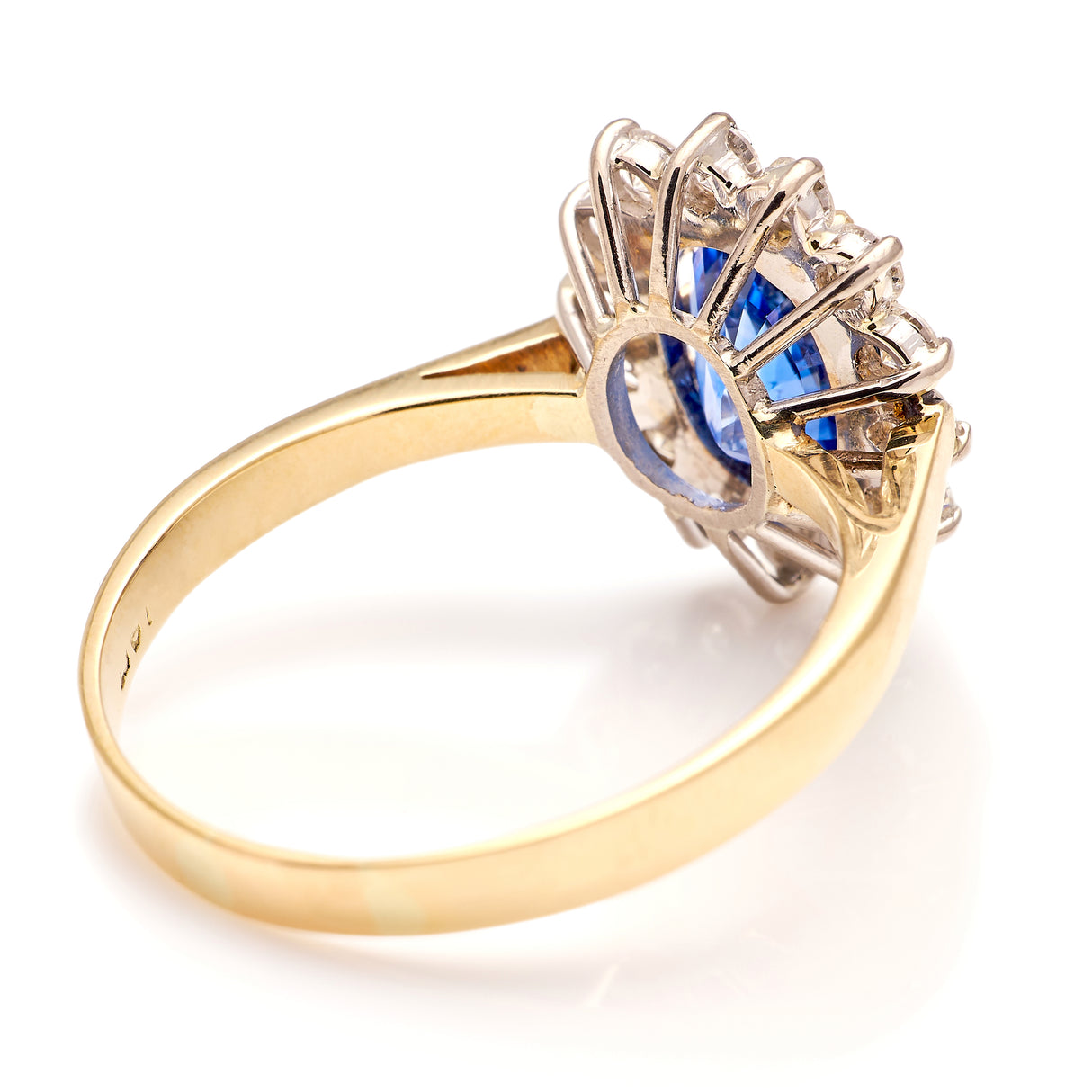 Vintage, 1980s sapphire & diamond cluster ring