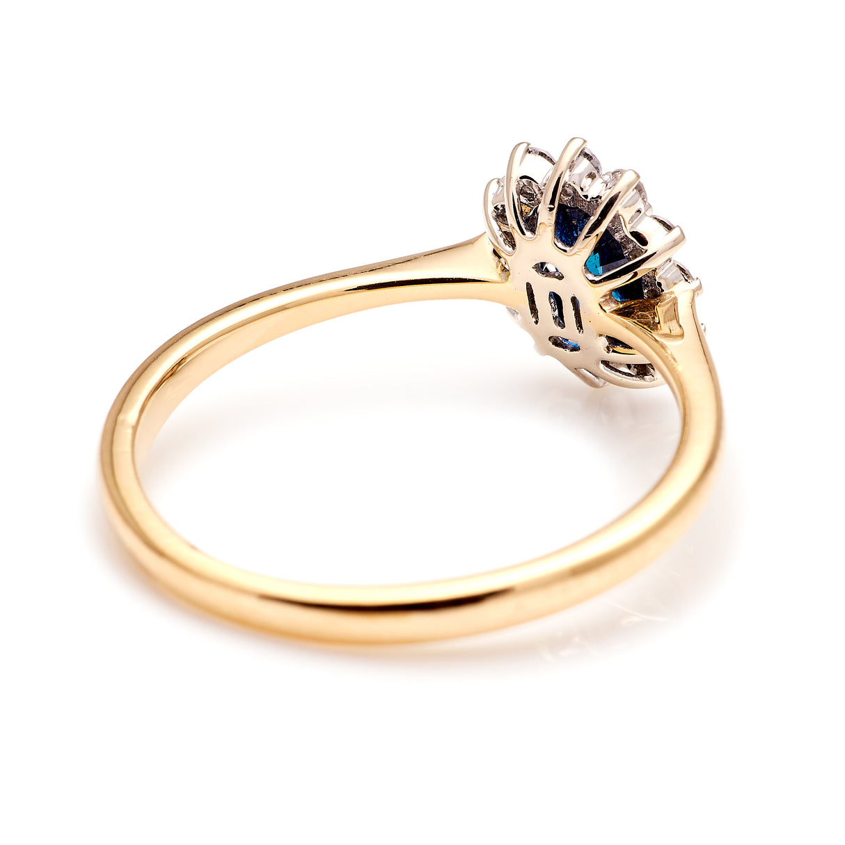 Vintage, 1950s sapphire & diamond cluster ring