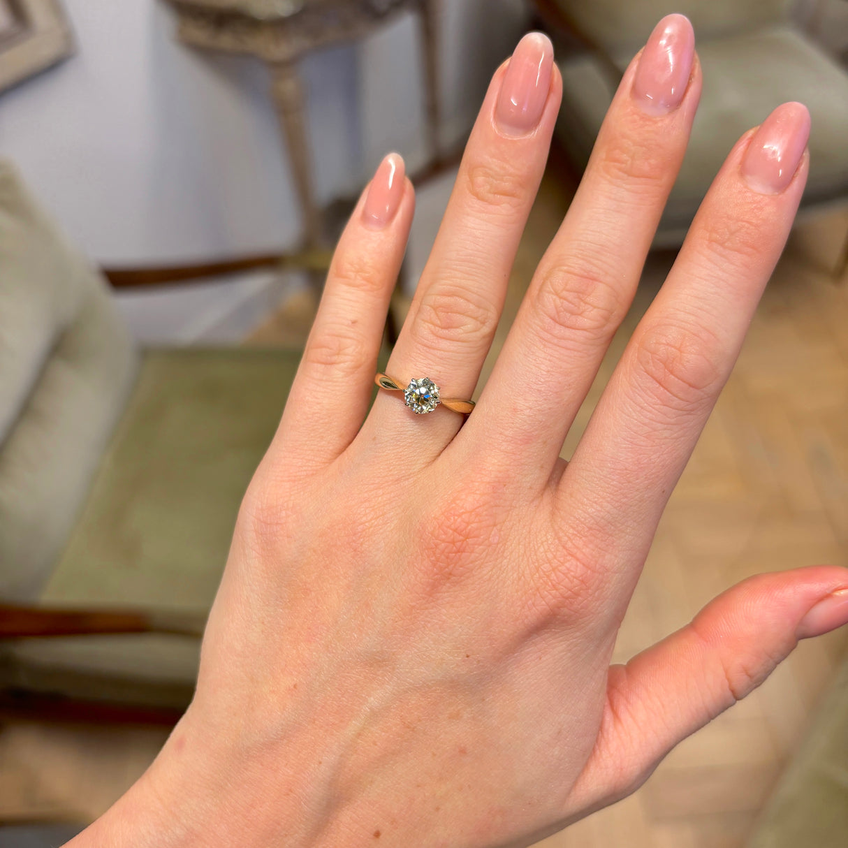 Vintage, 1990s solitaire diamond ring