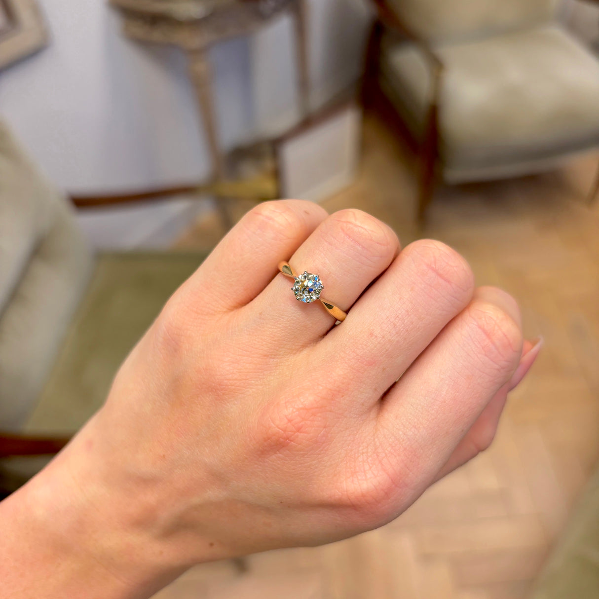 Vintage, 1990s solitaire diamond ring