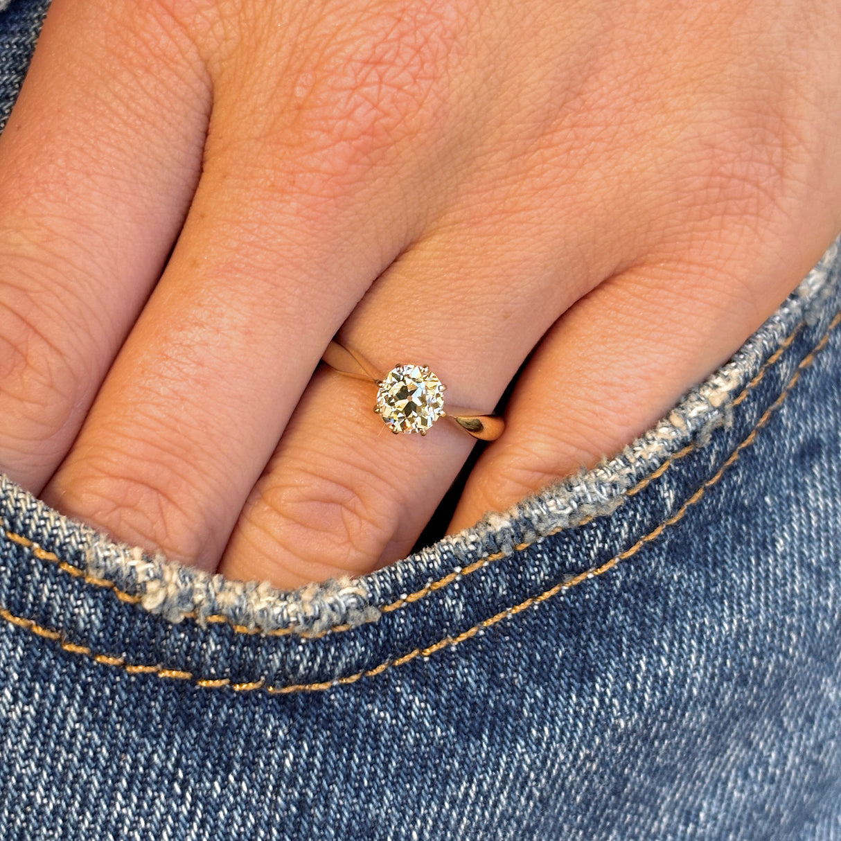 Vintage, 1990s solitaire diamond ring