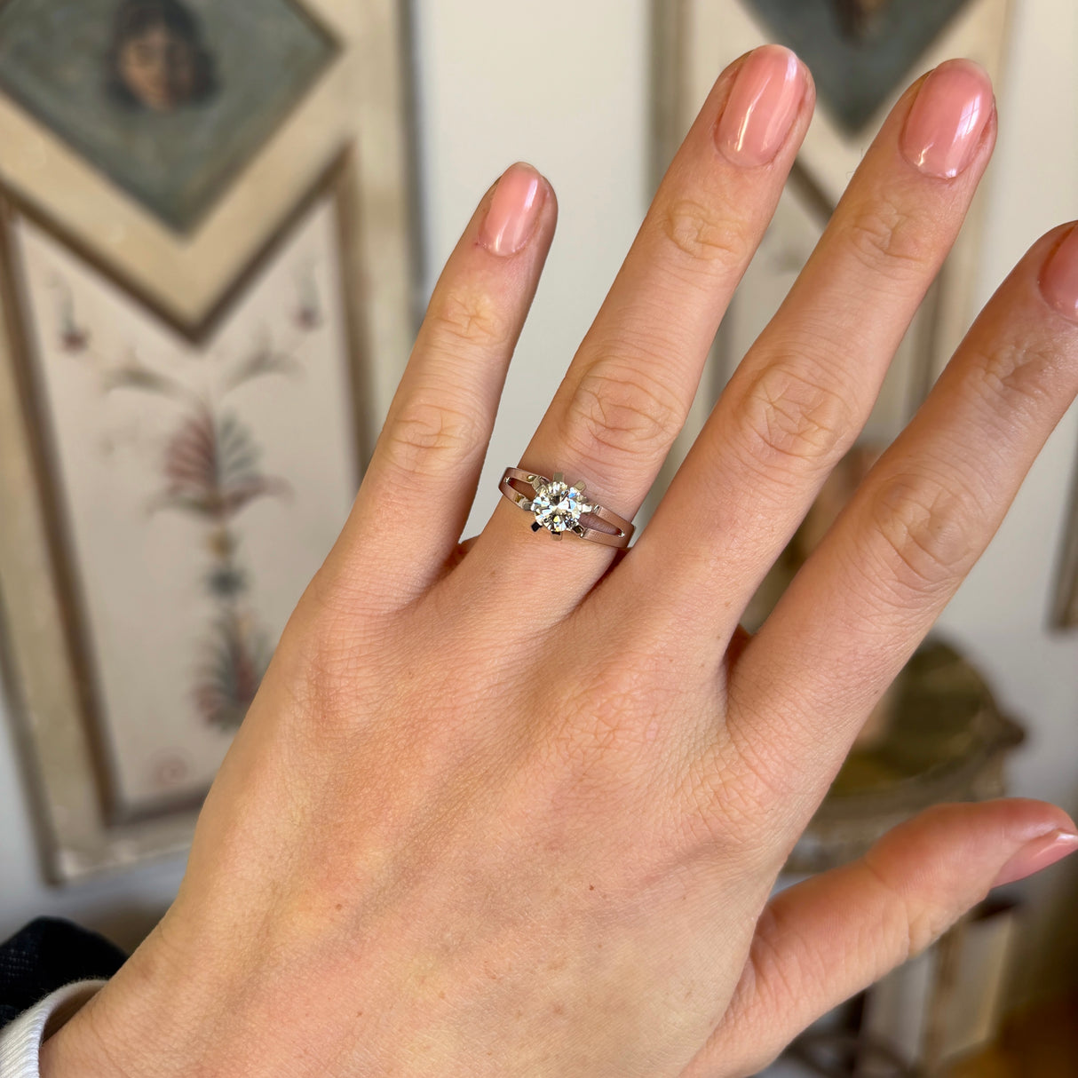 2216-Vintage, 1990s solitaire diamond ring