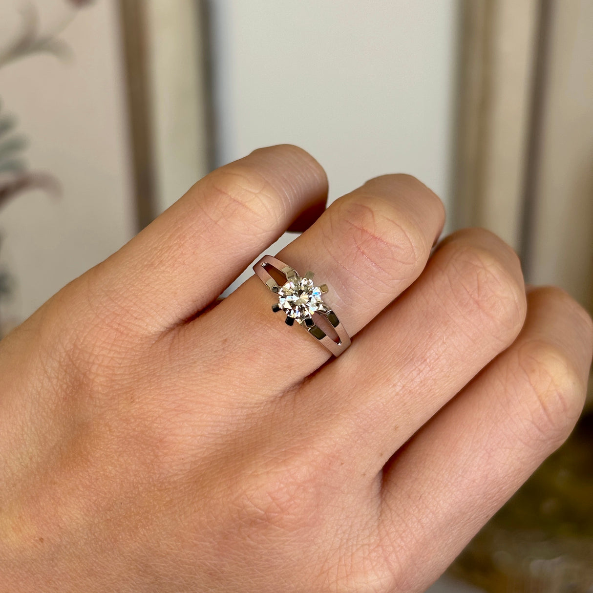 2216-Vintage, 1990s solitaire diamond ring