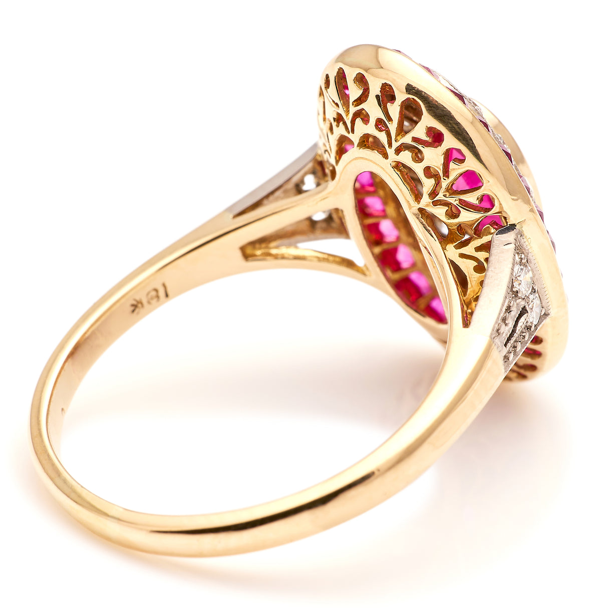 Vintage, Art Deco ruby & diamond cocktail ring