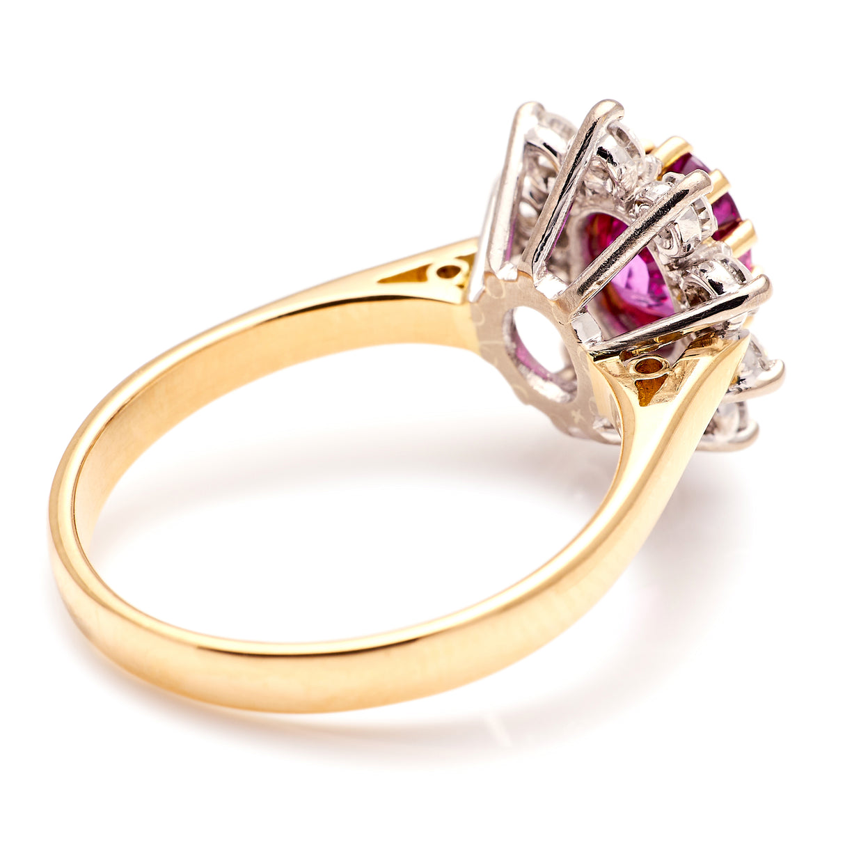 Vintage, 1980s ruby & diamond cluster ring