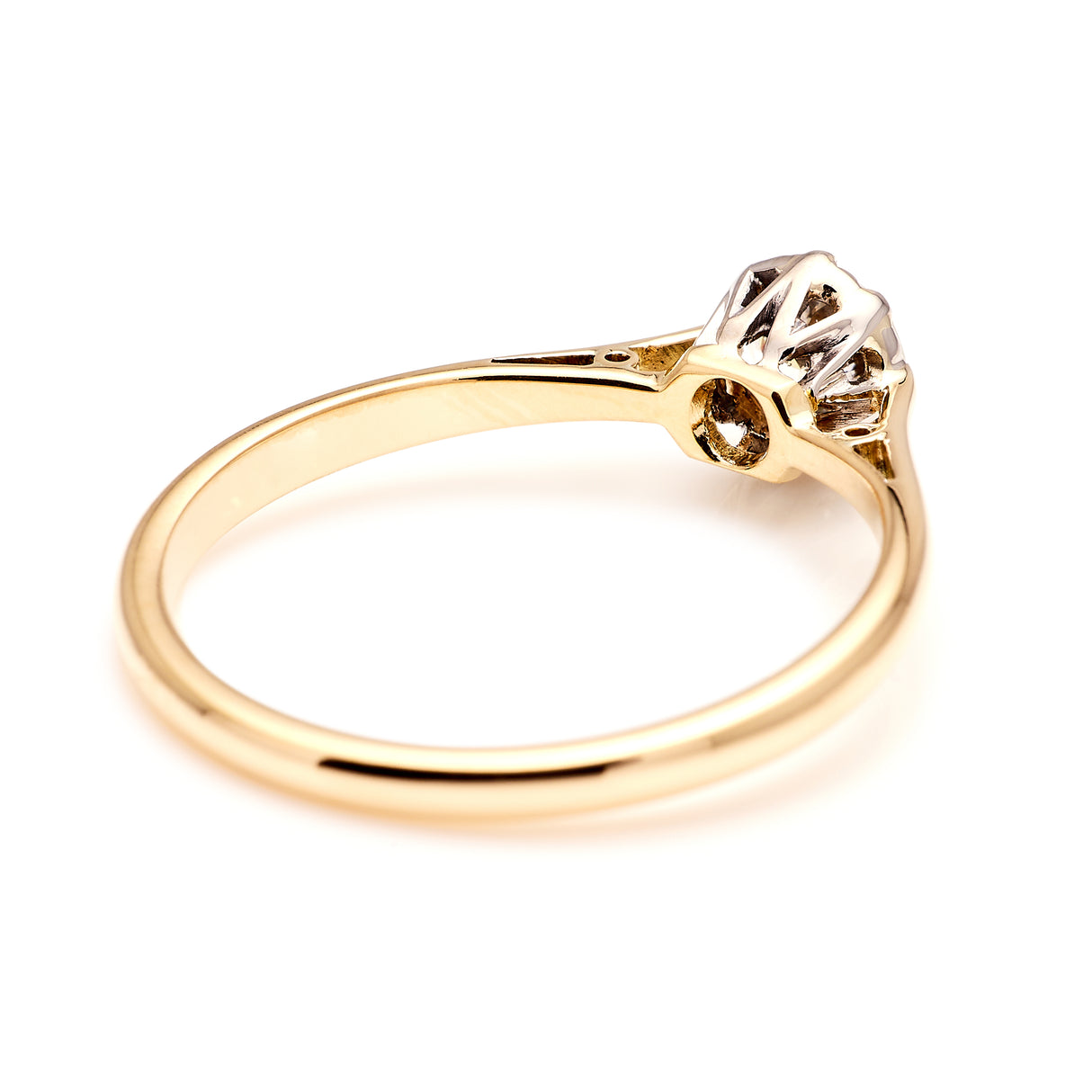 Vintage, Art Deco solitaire diamond engagement ring