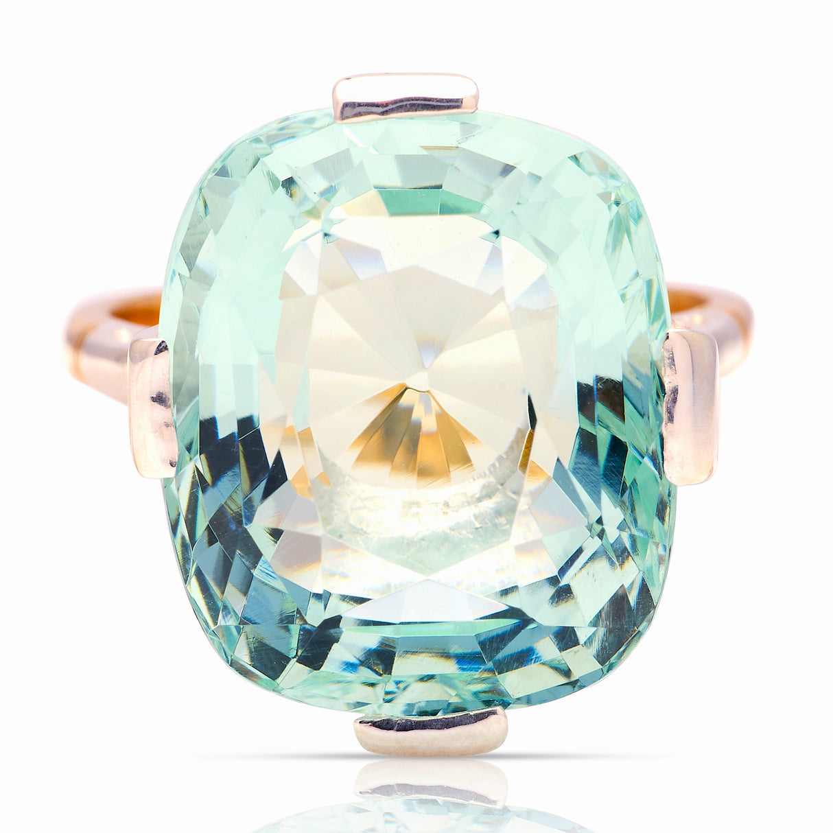 Vintage, Art Deco aquamarine cocktail ring