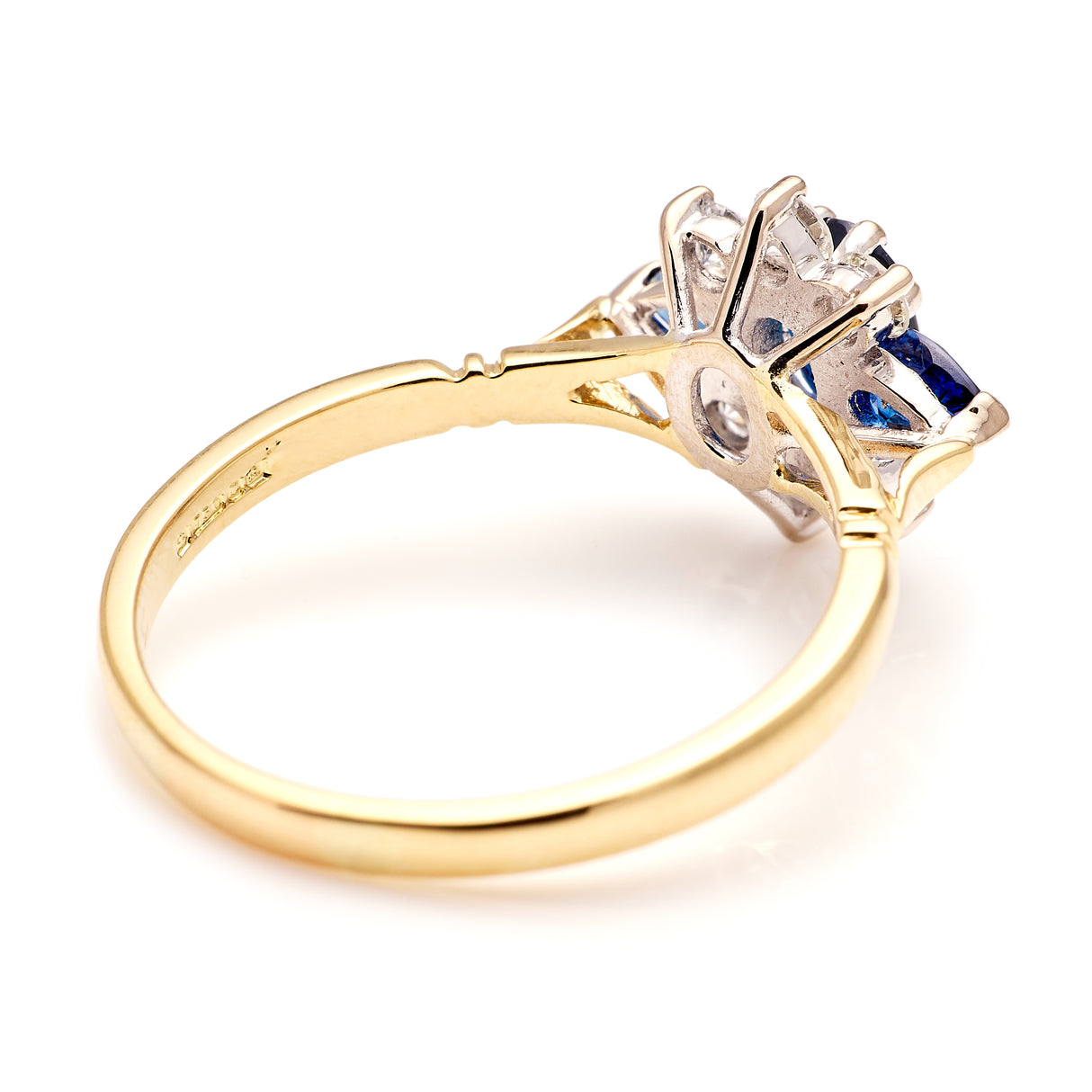 Vintage, 1990s sapphire & diamond cluster ring
