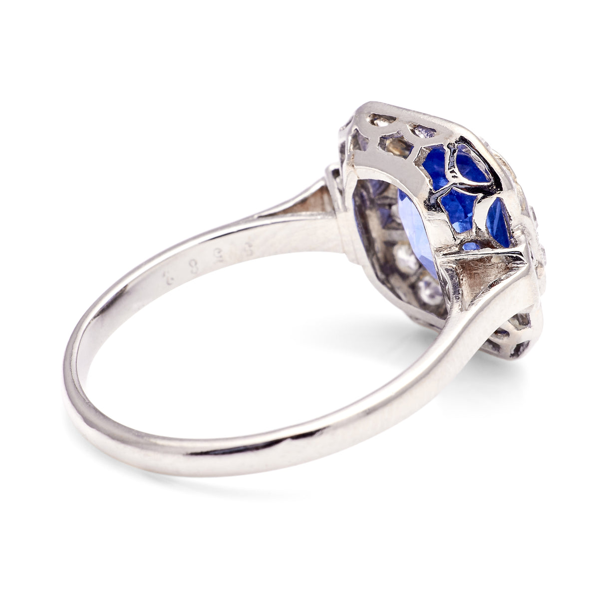 Vintage, Art Deco sapphire & diamond cluster ring